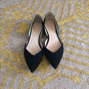 J. Crew black suede Sadie flats size 6.5